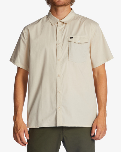 0 A/Div Surftrek Tech UPF 50+ Short Sleeve Shirt Beige ABYWT00157 Billabong