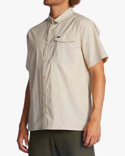 1 A/Div Surftrek Tech UPF 50+ Short Sleeve Shirt Beige ABYWT00157 Billabong