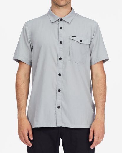 0 A/Div Surftrek Tech UPF 50+ Short Sleeve Shirt Grey ABYWT00157 Billabong