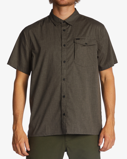 0 A/Div Surftrek Tech UPF 50+ Short Sleeve Shirt Grey ABYWT00157 Billabong