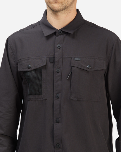 4 A/Div Otis Surftrek UPF 50+ Long Sleeve Shirt Black ABYWT00163 Billabong
