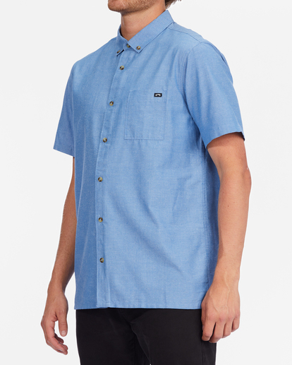 1 All Day Organic Short Sleeve Shirt Blue ABYWT00173 Billabong