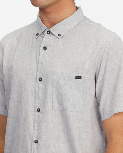 3 All Day Organic Short Sleeve Shirt Grey ABYWT00173 Billabong