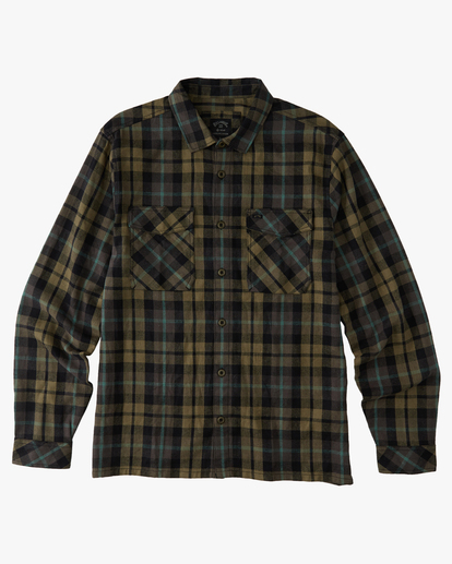 2 A/Div Westport Organic Flannel Shirt Green ABYWT00188 Billabong