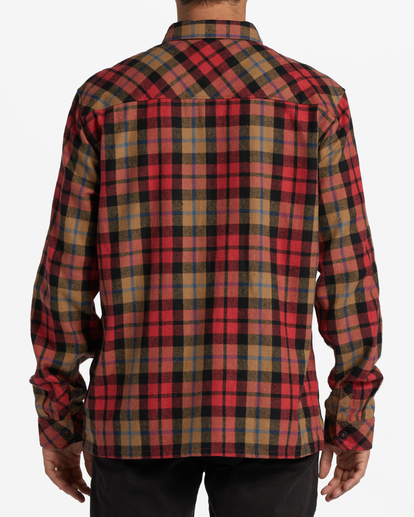 2 A/Div Westport Organic Flannel Shirt Red ABYWT00188 Billabong