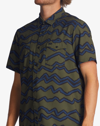 5 Surftrek Perf - Short Sleeve Shirt for Men Green ABYWT00195 Billabong