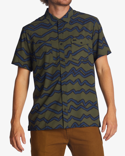 1 Surftrek Perf - Short Sleeve Shirt for Men Green ABYWT00195 Billabong