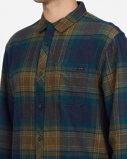 3 Coastline Flannel Shirt Blue ABYWT00198 Billabong