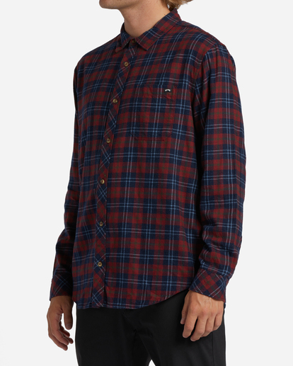 2 Coastline Flannel Shirt Red ABYWT00198 Billabong