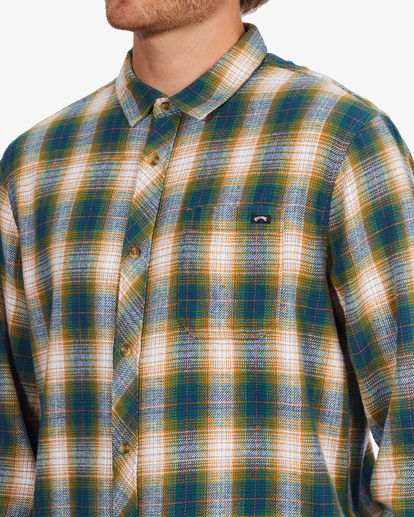 3 Coastline Flannel Shirt Blue ABYWT00198 Billabong