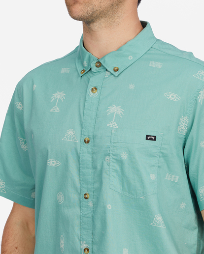 3 Sundays Mini Short Sleeve Shirt Green ABYWT00203 Billabong