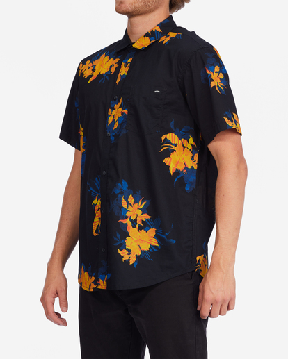 2 Sundays Floral Short Sleeve Shirt Black ABYWT00204 Billabong