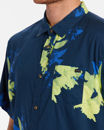 3 Sundays Floral Short Sleeve Shirt Blue ABYWT00204 Billabong