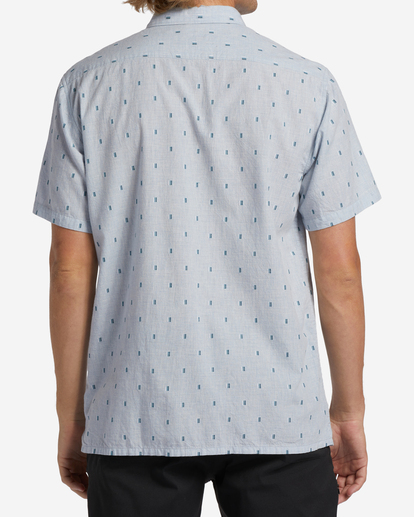 2 All Day Jacquard Organic Short Sleeve Shirt Blue ABYWT00208 Billabong