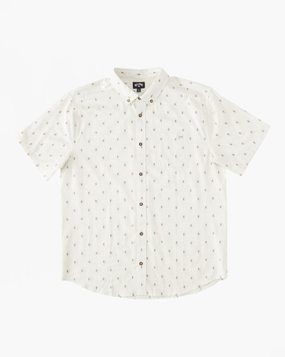 4 All Day Jacquard Short Sleeve Shirt White ABYWT00224 Billabong