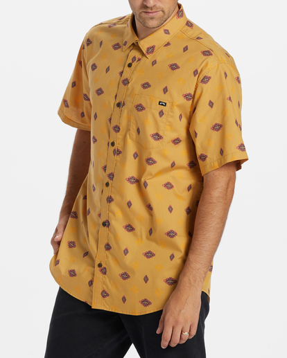 1 Sundays Mini Short Sleeve Shirt Yellow ABYWT00232 Billabong