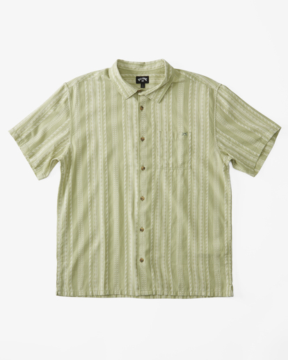 4 Sundays Jacquard Short Sleeve Shirt Green ABYWT00235 Billabong