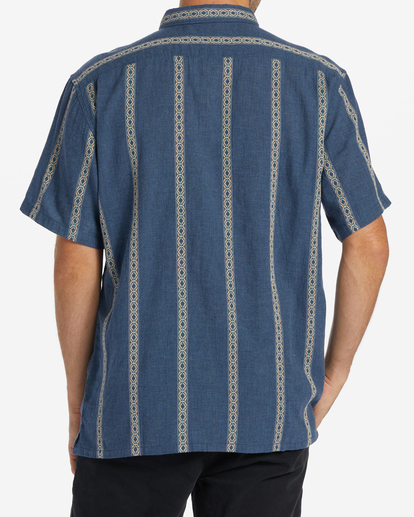 2 Sundays Jacquard Short Sleeve Shirt Blue ABYWT00235 Billabong