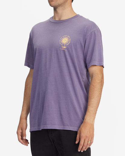 Sun Flower Wave Washed Short Sleeve T-Shirt