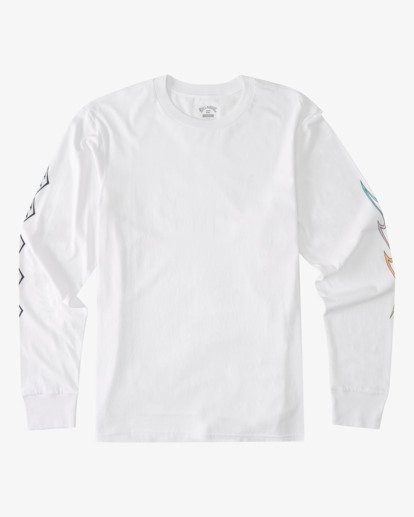 6 D Bah Wave Washed Long Sleeve T-Shirt White ABYZT00913 Billabong