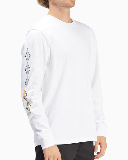 2 D Bah Wave Washed Long Sleeve T-Shirt White ABYZT00913 Billabong
