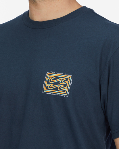 4 Crayon Wave Short Sleeve T-Shirt Blue ABYZT01276 Billabong