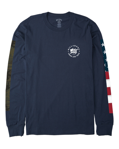 0 Wave Flag Long Sleeve T-Shirt Blue ABYZT01355 Billabong
