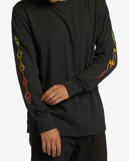 2 D Bah Wave Long Sleeve T-Shirt Black ABYZT01587 Billabong