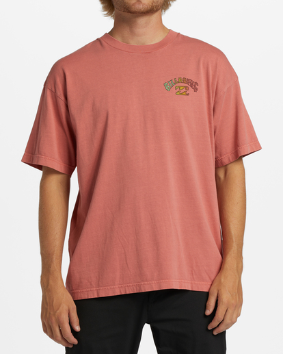 0 Arch Wave Washed Short Sleeve T-Shirt Orange ABYZT01593 Billabong