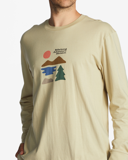 3 A/Div Icons Long Sleeve T-Shirt Beige ABYZT01734 Billabong