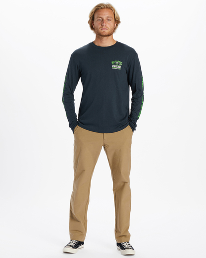 1 Pipeline Poster - Long Sleeve T-Shirt for Men Blue ABYZT01908 Billabong