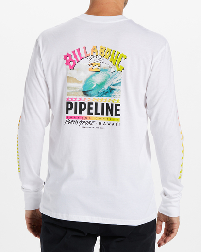 2 Pro Pipeline Poster Long Sleeve T-Shirt White ABYZT01908 Billabong