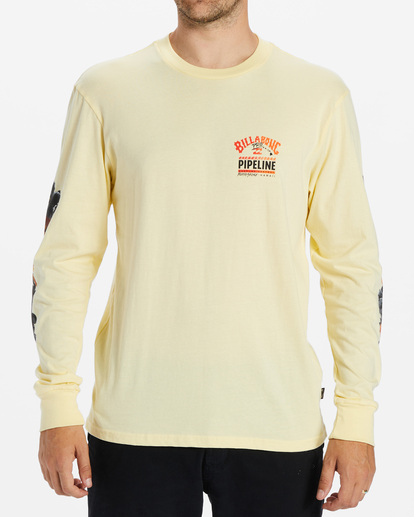 0 Pro Pipeline Floral Long Sleeve T-Shirt Yellow ABYZT01909 Billabong