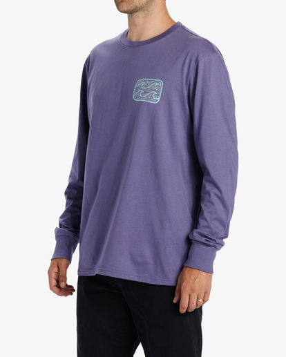 3 Crayon Wave - Camisola de manga comprida para Homem Roxo ABYZT01981 Billabong