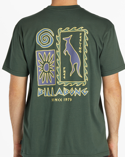 4 Austral Short Sleeve Wave Washed T-Shirt Green ABYZT02209 Billabong