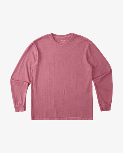 0 Essential Wave Washed Long Sleeve T-Shirt Red ABYZT02244 Billabong