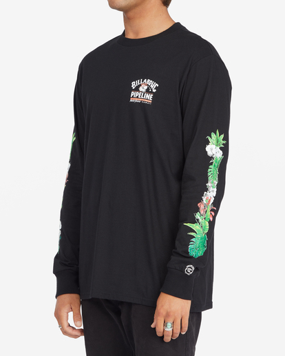 3 Pipeline Tube - T-shirt manches longues pour Homme Noir C1LS29BIP2 Billabong