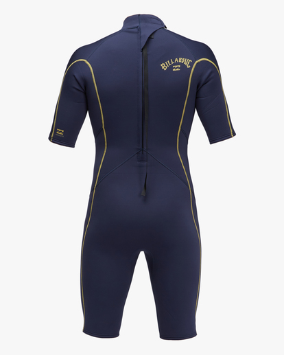 1 2/2mm Absolute - Back Zip Short Sleeve Springsuit for Men Blue C42M68BIP2 Billabong