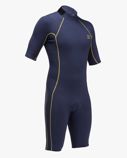 2 2/2mm Absolute - Back Zip Short Sleeve Springsuit for Men Blue C42M68BIP2 Billabong