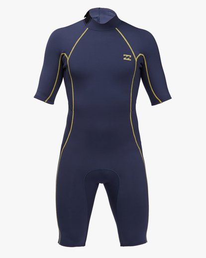3 2/2mm Absolute - Back Zip Short Sleeve Springsuit for Men Blue C42M68BIP2 Billabong