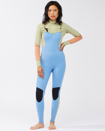 0 4/3mm Salty Dayz 2021 - Chest Zip Wetsuit for Women Blue C44G50BIP2 Billabong