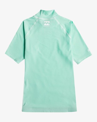 1 Logo - Short Sleeve UPF 50 Rash Vet for Women Green C4GY11BIP2 Billabong