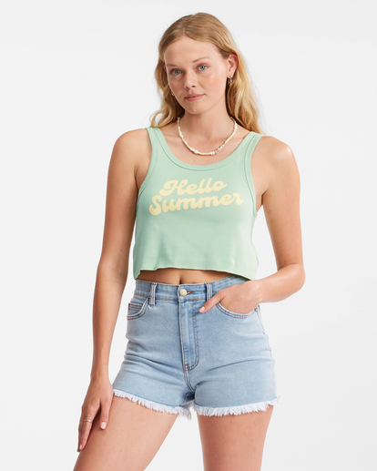 1 Greetings From Parad - Vest Top for Women Green D3TT02BIS2 Billabong