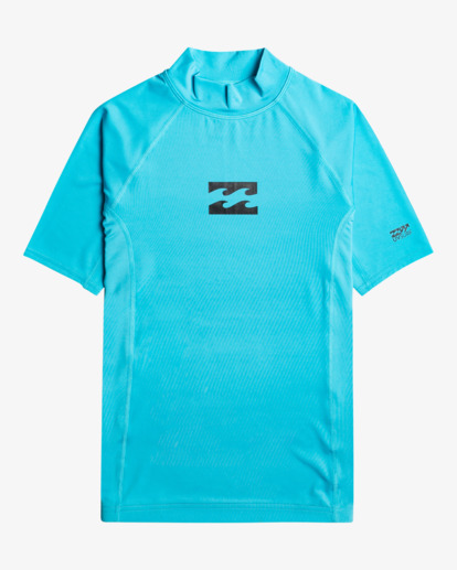 0 Waves All Day - Kurzarm-Rashguard für Jungen 8-16 Blau EBBWR00101 Billabong