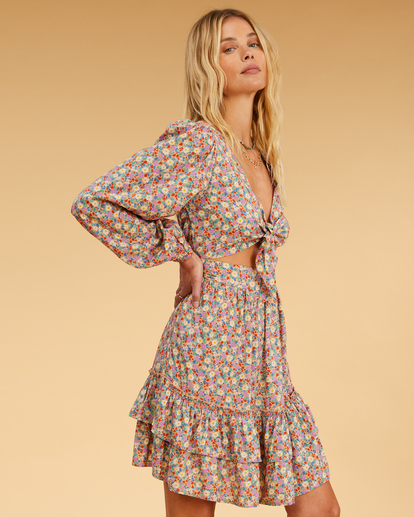 3 Salty Blonde Ditsy Dreamer - Robe courte pour Femme Marron F3DR30BIF2 Billabong