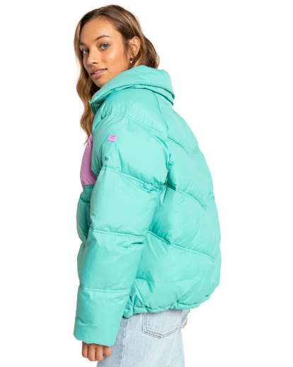 Mint green puffer outlet jacket