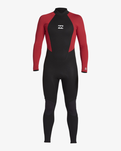 0 5/4mm Intruder - Wetsuit met een Achterrits voor Jongens Red F45B95BIF2 Billabong