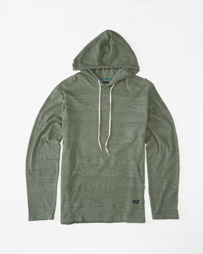 6 Flecker Jacquard Pullover Hoodie Green ABYFT00223 Billabong