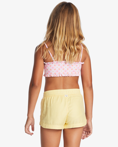 2 Mad For You Elastic Waist Shorts Yellow G203JMAD Billabong