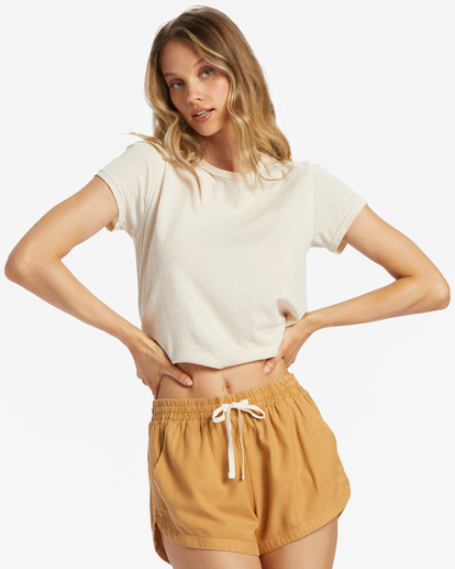 Khaki shorts 2025 elastic waist